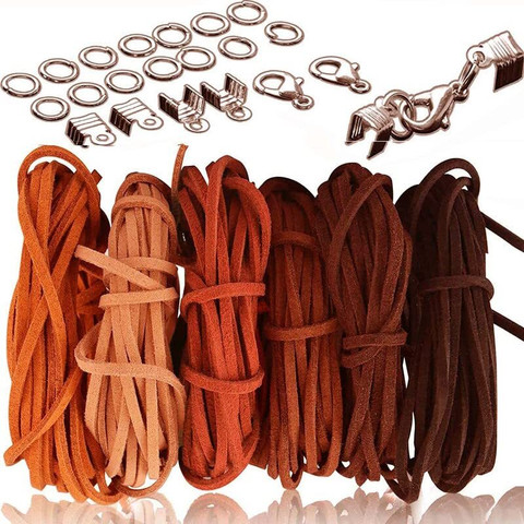 DIY Crafts Pack of 1 Set, Gold, Faux Leather Cord Suede Cord