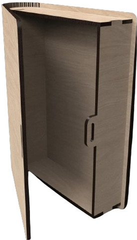 AmericanElm Wooden Book Box Set - Large and Medium Size - Storage