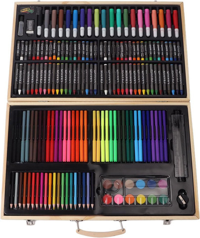 Flipkart.com | Da Novira 180 Piece Art Set in Wooden Box,Color