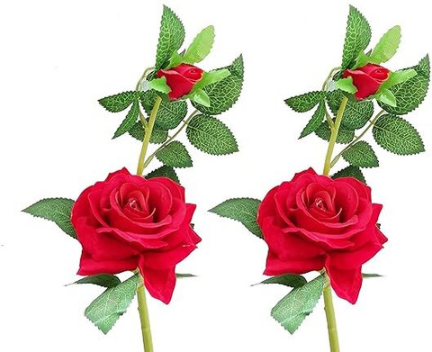 JNK red rose flower Red Rose Artificial Flower Price in India