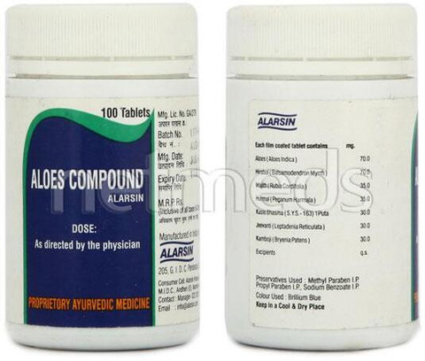 ALARSIN Aloes Compound 100 Tab Price in India - Buy ALARSIN Aloes Compound  100 Tab online at Flipkart.com
