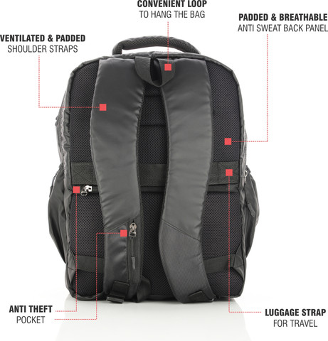 SINSH Aja Anti-Theft Backpack, Water Resistant, USB Charging Port