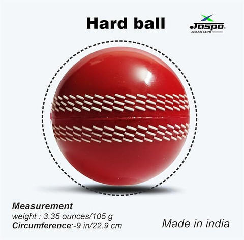 Jaspo Hard Hit synthetic cricket ball with hard surface and PU