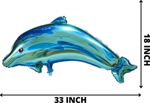 Flipkart.com | Party Decorz Printed Dolphin Foil Balloon (18X33