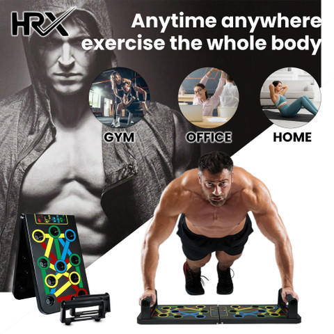 Home Gym Strength Training Foldable Push-Up Board - Color-Coded Home Workout Equipment For Chest & Arm Training Planche De Musculation