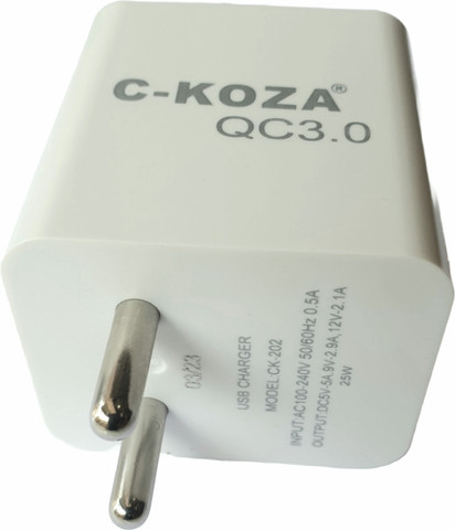 C-KOZA 3 A Wall Charger for Mobile with Detachable Cable - C-KOZA