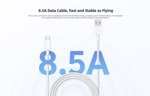 vivo 90 W Quick Charge 8 A Wall Charger for Mobile with Detachable Cable (White, Cable Included) - Image 5