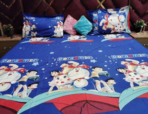 Clover Noida Polyester, Cotton Double Flat 300 TC Cartoon 1