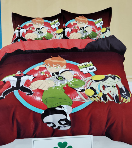 Clover Noida Polyester, Cotton Double Flat 300 TC Cartoon 1