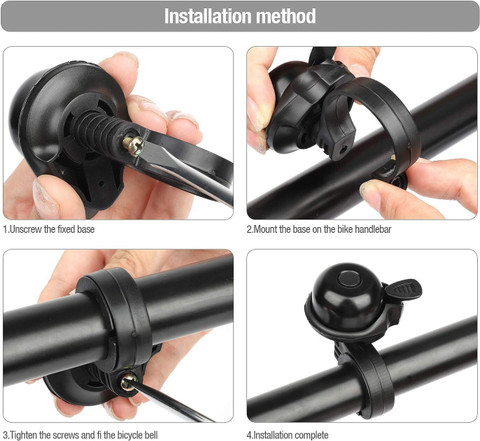 Classic Aluminum Bike Bell - Loud Ring Bell For Road, Mountain & City Bicycles