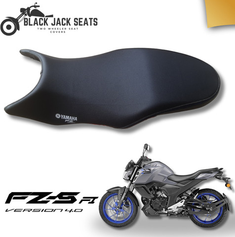 blackjackseats Yamaha FZS Plain Seat Cover Black Single Bike Seat