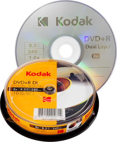 Kodakdvd DVD Recordable DL PACK OF (10) 8.5 GB - Kodakdvd