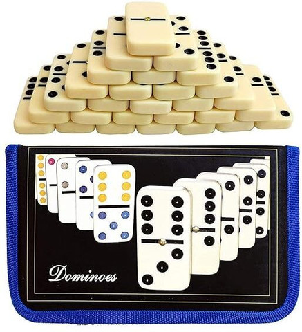 Jericos Domino Set, Double Six Dot Domino'S Blocks with Carry Jericos Domino Set, Double Six Dot Domino'S Blocks with Carry