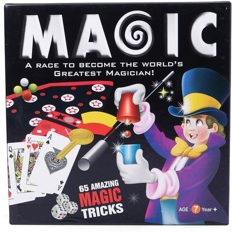 zokato Deluxe Magic Kit Set With Toy Wand & 65 Magic Tricks For