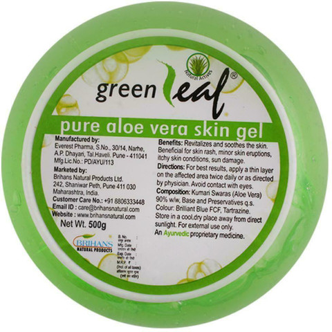 GREENLEAF Pure Aloe Vera Skin Gel Price in India - Buy GREENLEAF Pure Aloe  Vera Skin Gel online at Flipkart.com