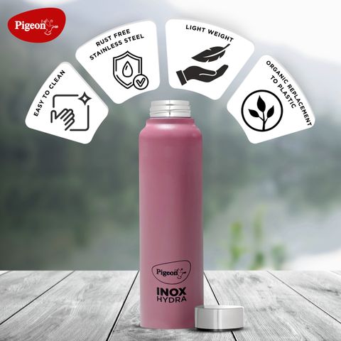Pigeon Hydra Plus Coloured Water 900 ml Steel Bottle - Buy Pigeon