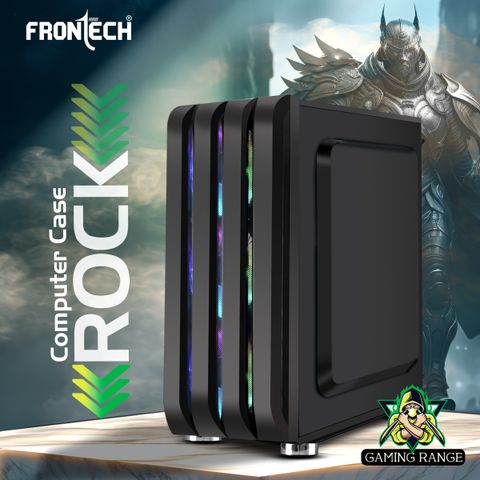 Frontech ROCK Gaming Computer Case | 2x1.1 & 1x3.0 USB | HD Audio
