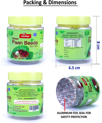 QQchef Sweet Paan Beeda Mix - Dehydrated Real Paan Sweet Beeda 15g