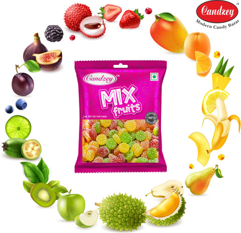 candy様 Candzey Sugar Boiled Flavored Candy - Mix Fruit, Chatpati, Mango