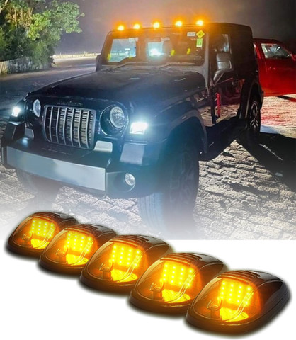 CARZEX 12V Car Roof-top Strobe Light with Amber Yellow LED Lights