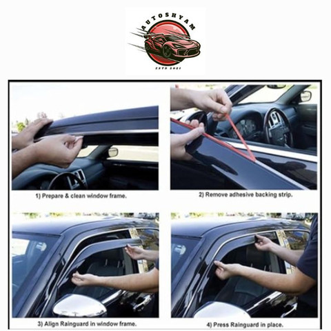 AUTOSHYAM Car Chromeline Door Visor Set of 4 For Honda City ZX All