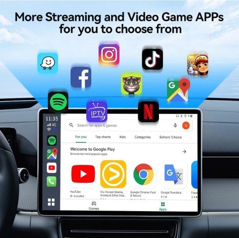 CarlinkIt AIBox LED 8+128GB Andriod13 3-in-1 Wireless CarPlay