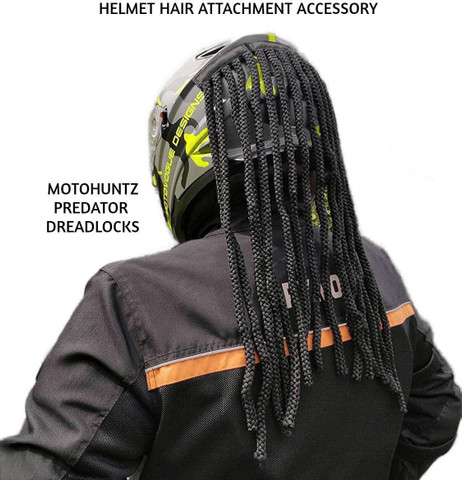 dreads and mohawk motorcycle helmet Predator Gold Alien Custom Airbrush Helmet Dreadlock  Custom Airbrush Helmet So please be aware your country might have customs or duty fees when ordering internationally. Motorcycle Helmet Mohawk - Black