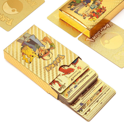 pokemon gold playing cards Pokemon gold cards V Series Cards Vmax GX Rare Golden Cards main image 1
