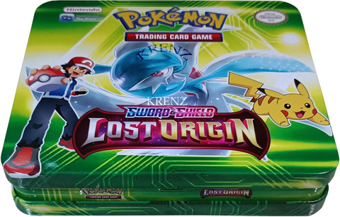 MOONZA Pokemon Card Game with Metal Box 40 Card + 3 VMAX Card + 3 booster  Pack - Pokemon Card Game with Metal Box 40 Card + 3 VMAX Card + 3