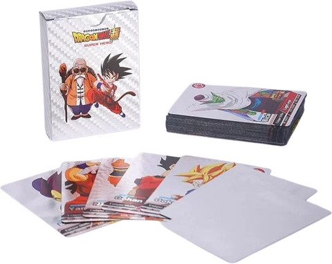 CrazyBuy 55 PC Waterproof Silver Dragon Ball Z Playing Cards|Goku