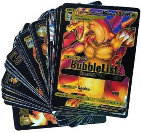 black shiny pokemon cards Shiny Charizard VMAX - Black Foil Pokemon Display Card HP330 074/073 Fan  Art