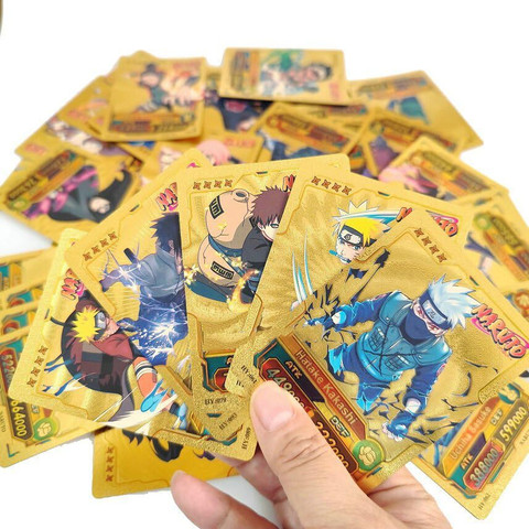 TCG Naruto Gold Playing cards Rare waterproof PVC set of 55