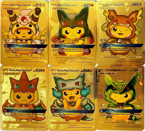 how much is the gold pokemon card 110 PCS Character Gold Foil Cards Rare Golden Cards Price in Pakistan main image 0