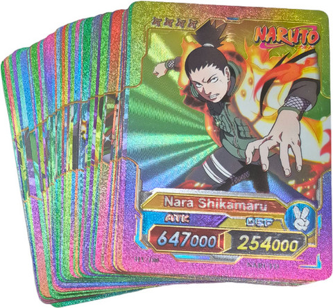 AncientKart Naruto All Rainbow Gold Silver Black Shinning PVC