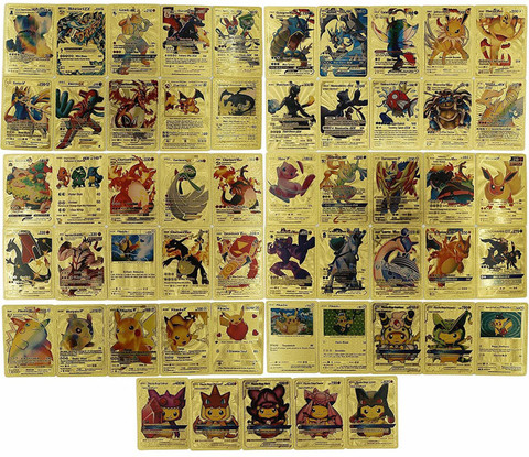 MOONZA Pokemon 55 PCS Gold Foil Assorted Cards (7 VStar Series