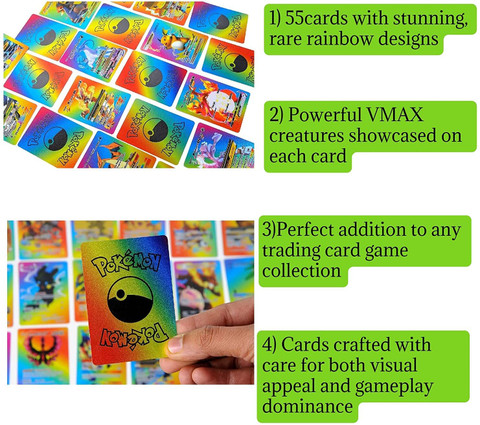 NUMBER CASE TOYS Rainbow Pokmon Cards Pack of 55 cards - Rainbow Pokmon  Cards Pack of 55 cards . shop for NUMBER CASE TOYS products in India. |  Flipkart.com