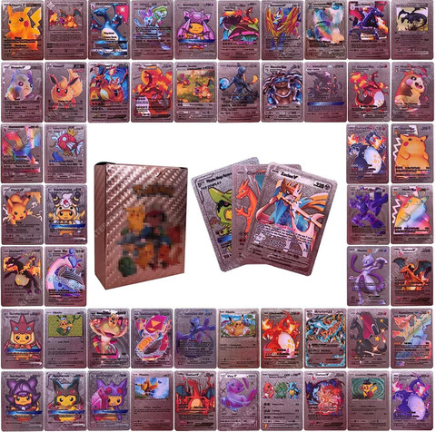 WOYR 55pcs Pokemon TCG Rose Gold Card Box V Series Vmax Gx Playing Card -  55pcs Pokemon TCG Rose Gold Card Box V Series Vmax Gx Playing Card . Buy  Pokemon toys