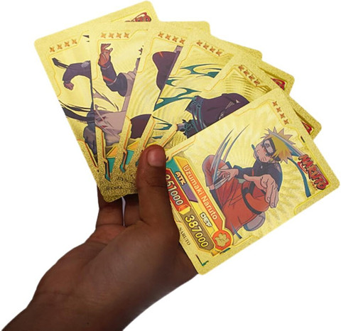 TCG Naruto Gold Playing cards Rare waterproof PVC set of 55