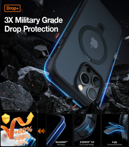 Torras Back Cover for Apple iPhone 14 Pro Max MagSafe Kick Stand