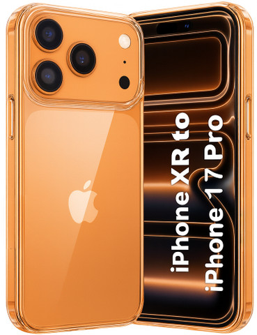 Hespa Back Cover for iPhone XR to 17 Pro Converter | Crystal Clear