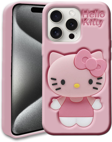 Ascensify Back Cover for Apple iPhone 15 Pro Cute Hello Kitty Soft