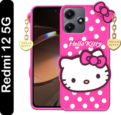 WEBKREATURE Back Cover for Mi Redmi 12 5G, Cute Hello Kitty Case