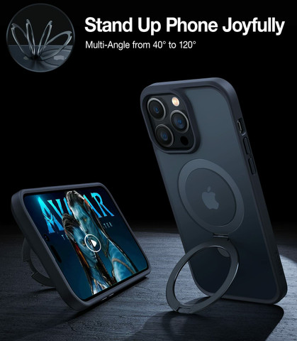 Torras Back Cover for Apple iPhone 14 Pro Max MagSafe Kick Stand