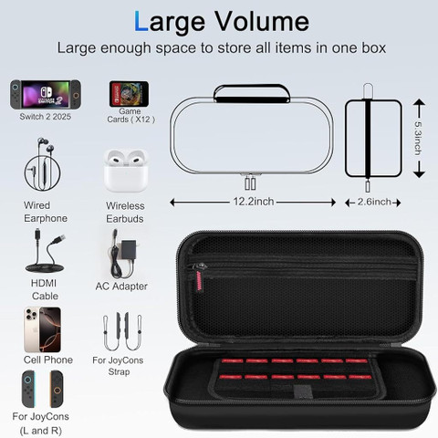 Verilux Protective Case for Nintendo Switch, Nintendo Switch 2