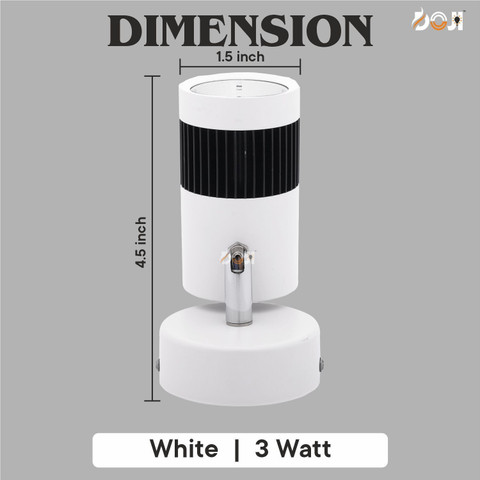 DOJI 3 watt spot light,focus light,Color-White Spot Light Ceiling