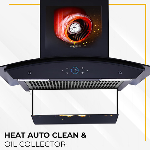 Whirlpool SMARTSENSE ZEN CGFL 604 HAC BLDC BK HOOD Auto Clean