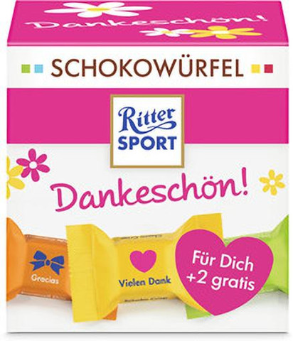 Danke Schön Ritter Sport DANKE SCHON Thank You Chocolate Cubes Hazelnut