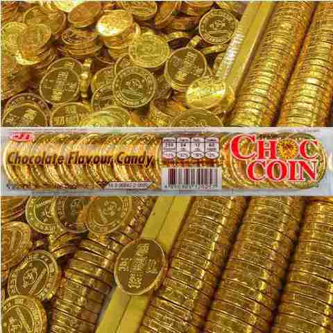 Chock Coin Choc Coin Chocolate Flavoured Gold Coin Candy (IMPORTED FROM THAILAND ...