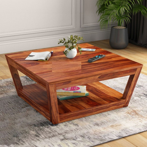 Cherry Wood Rosewood (Sheesham) Solid Wood Coffee Table Price in