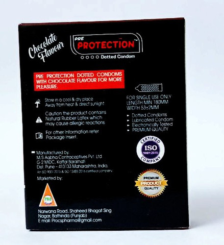 Pre Protection Chocolate Flavor Dotted Premium Quality Lubricated (3) Condom  Price in India - Buy Pre Protection Chocolate Flavor Dotted Premium Quality  Lubricated (3) Condom online at Flipkart.com